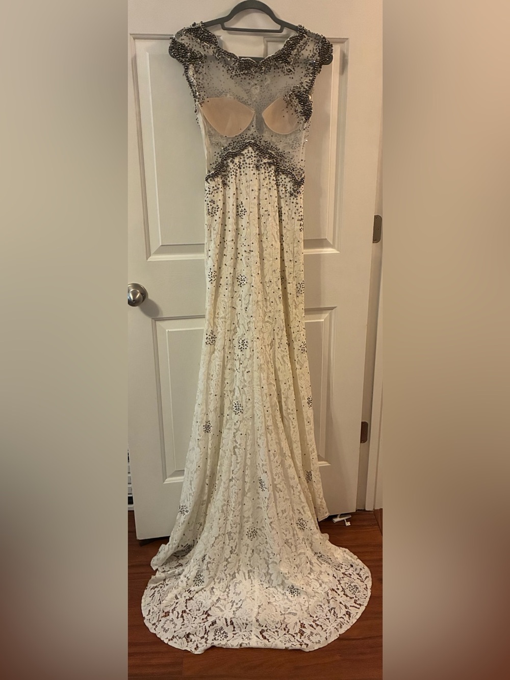 Off White with Black Embellishments